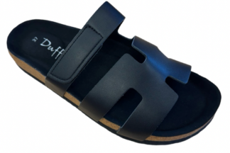 Duffy Slip-In Sandal / Toffel - med extra dämpning i häl! 36 - 41 Svart